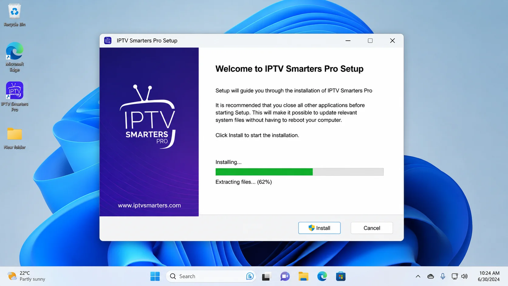Installing IPTV Smarters Pro on a Windows PC