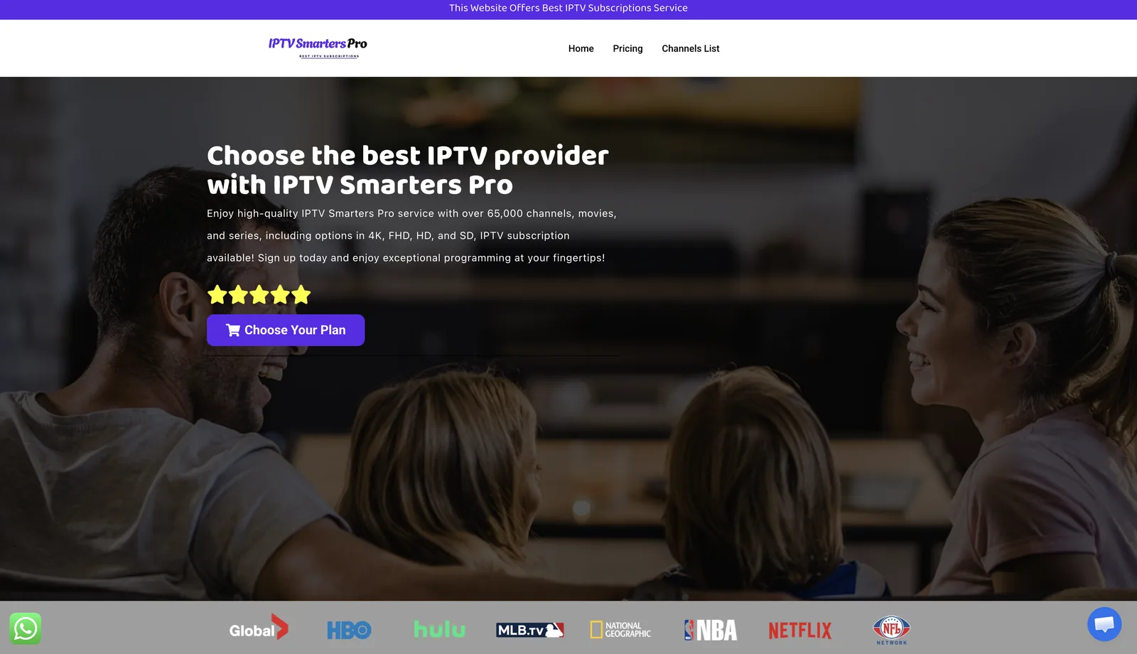 IPTV Smarters Pro homepage — best IPTV service in Australia