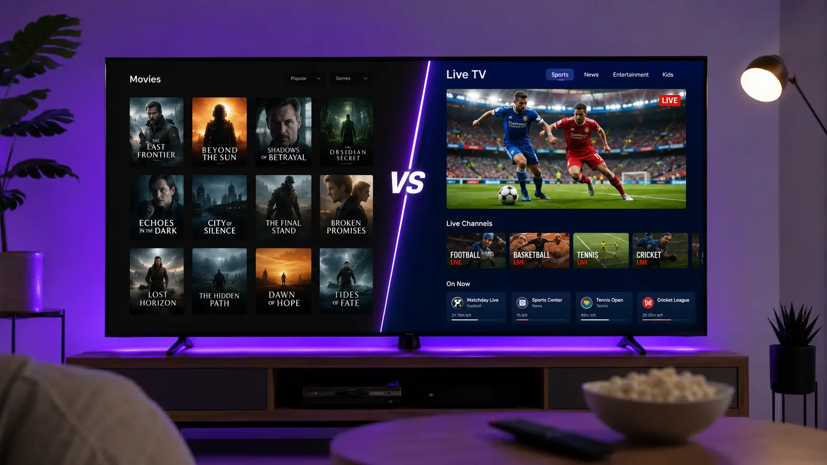 Netflix vs IPTV comparison on a Smart TV in Australia