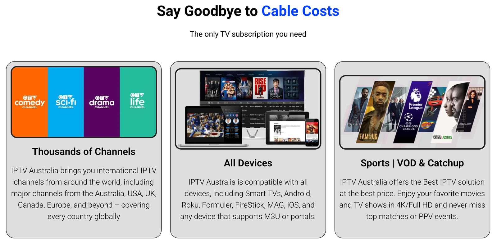 IPTV Australia HD — the only TV subscription you need